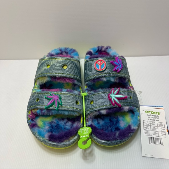 Crocs x Half Baked Cozzzy Sandals Clogs Faux Fur Slides Unisex Women's 8 Men's 6 - Picture 8 of 16